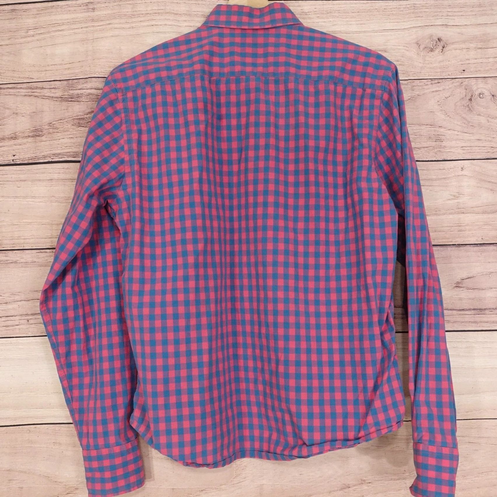 UNTUCKit UNTUCKit Shirt Mens Small Red Blue Check Button-Down Long Sleeve Cotton Casual Size US S / EU 44-46 / 1 - 4 Thumbnail