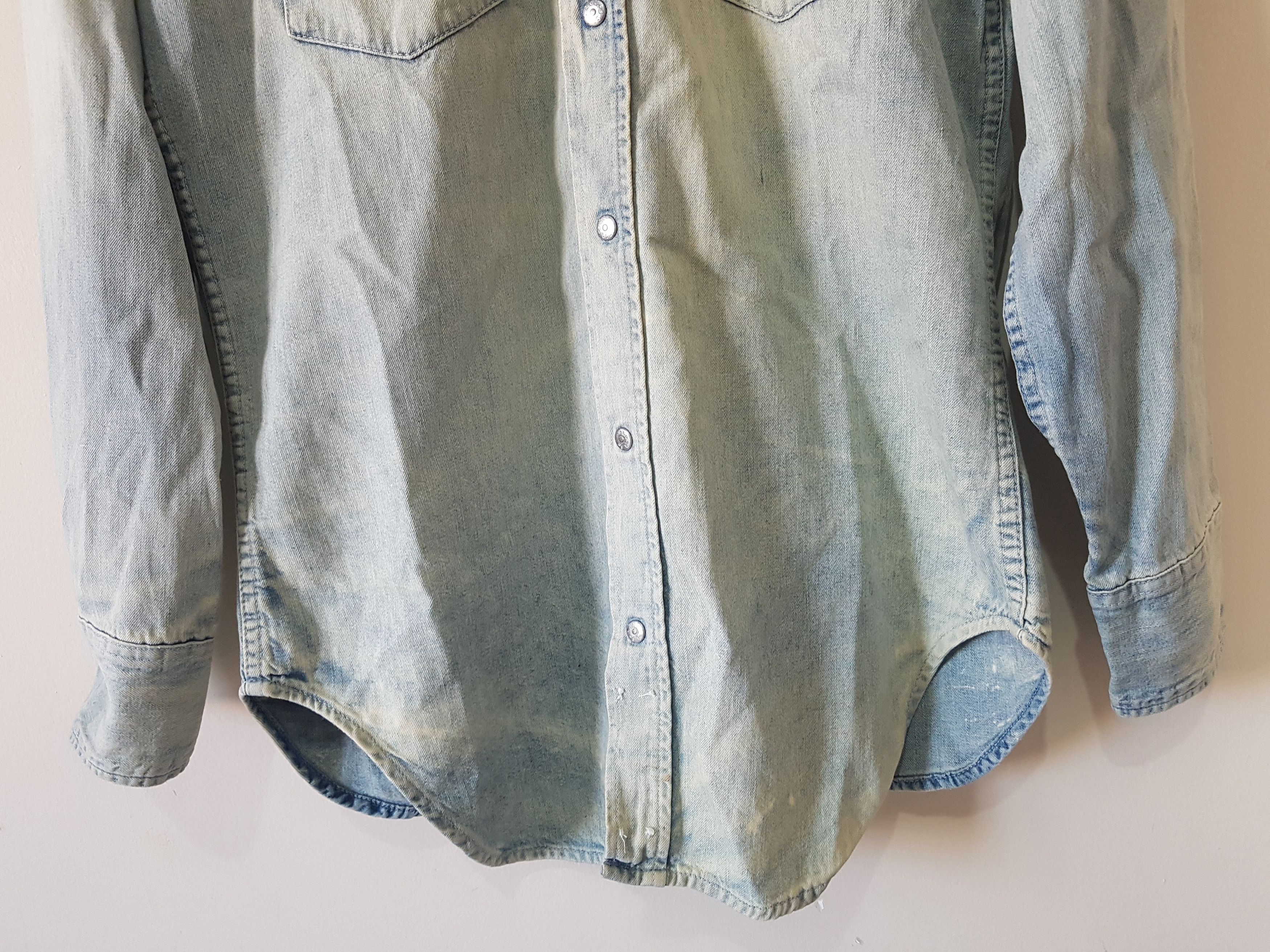 Levi's Vintage Clothing LVC 50's Shorthorn Western Denim Shirt Size US M / EU 48-50 / 2 - 3 Thumbnail