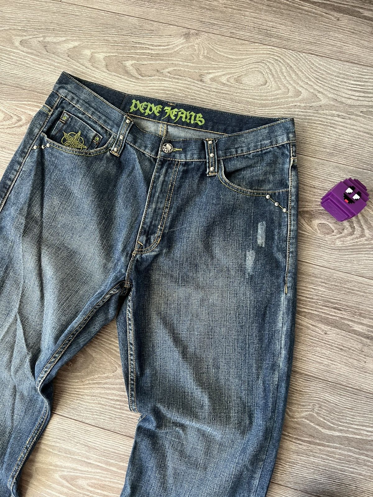 Pepe Jeans Pepe Jeans Avant Garde Opium Embroidered Logo Y2K Jeans Size US 36 / EU 52 - 16 Thumbnail