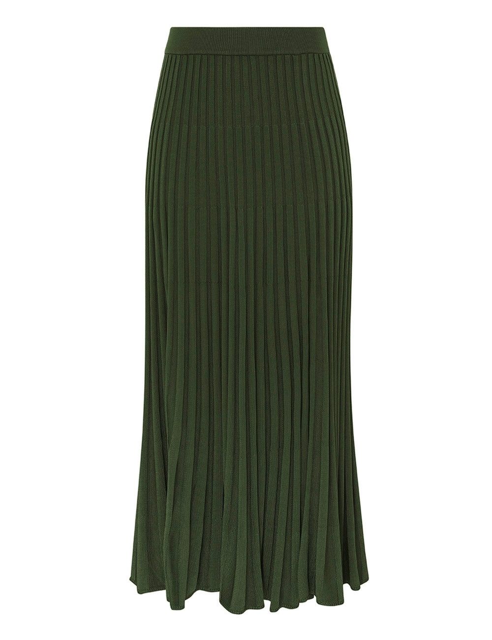 Zimmermann oc11z0825 Pleated Midi Skirt in Forest Green Size 27" / US 4 / IT 40 - 1 Thumbnail