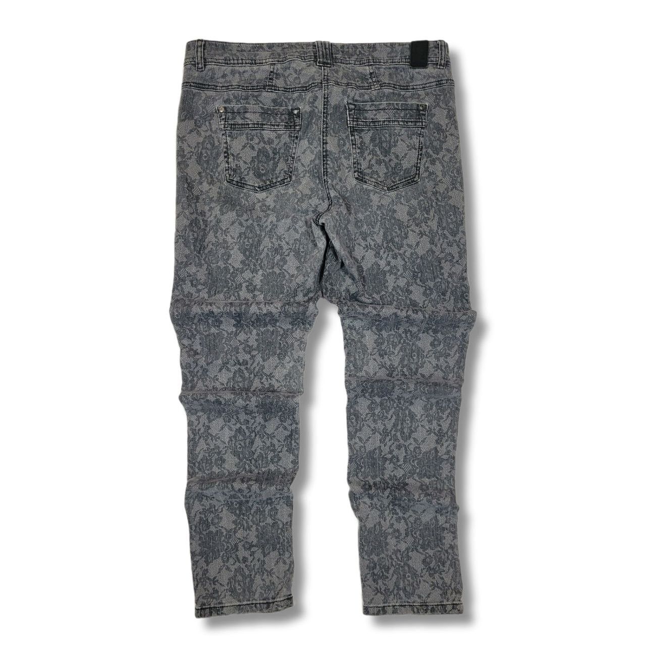 Japanese Brand BONITA DENIM Women's Gray Cotton Printed Jeans W34 L30 Size 34" / US 12 / IT 48 - 5 Thumbnail