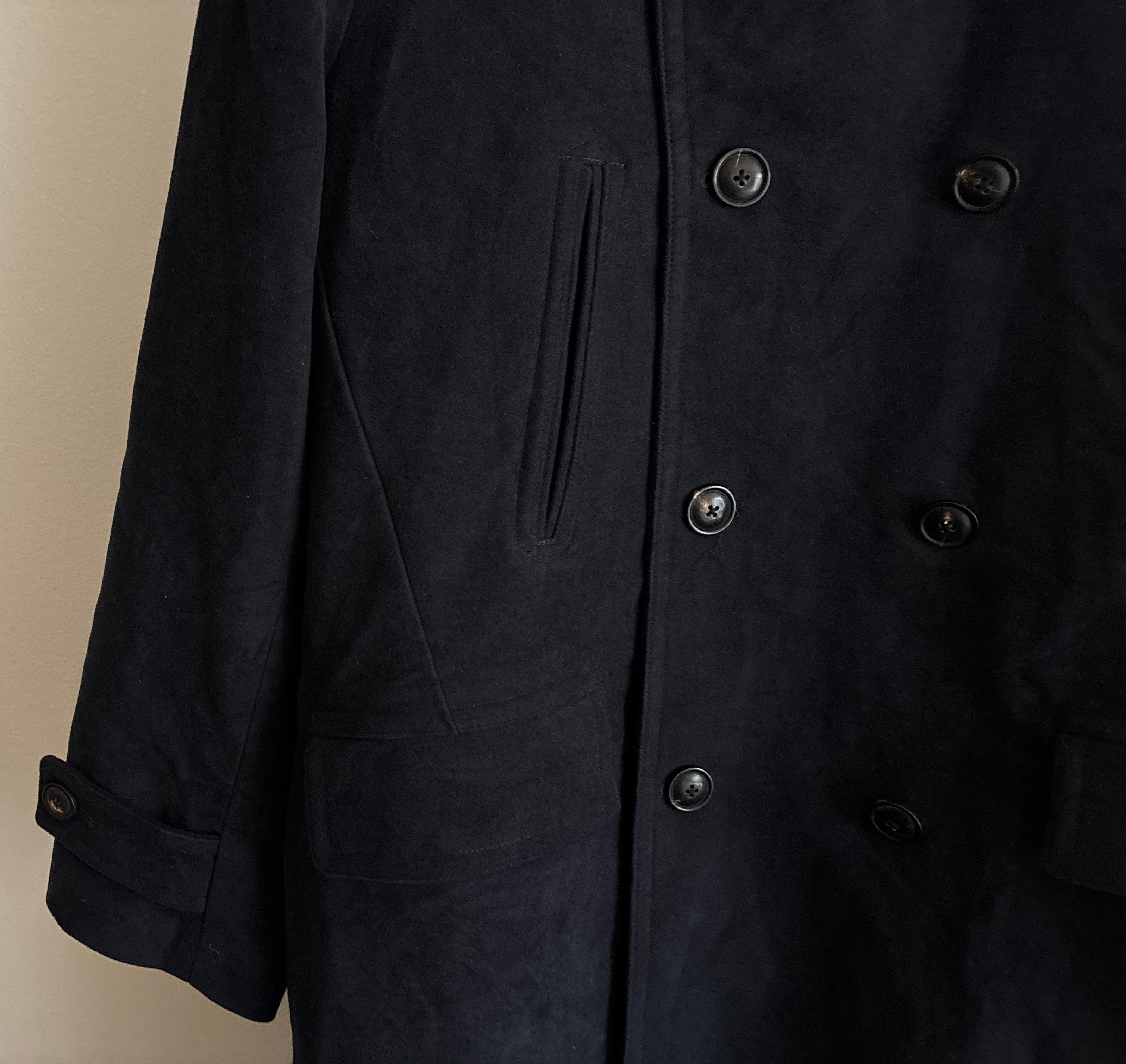 Todd Snyder USD$998 Double Breasted Moleskin Overcoat- Midnight Navy Size US XXL / EU 58 / 5 - 10 Thumbnail