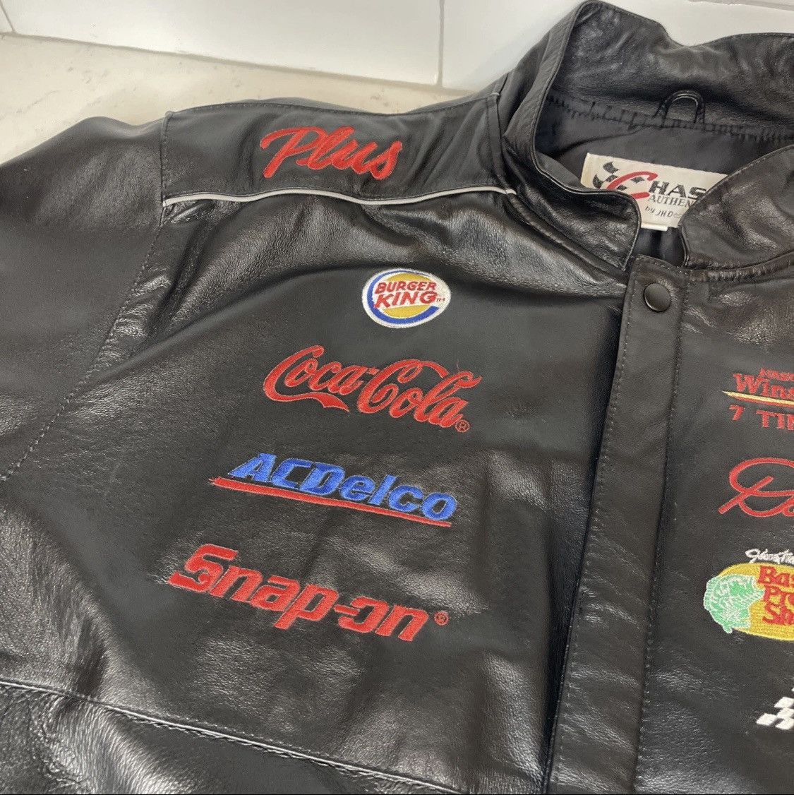 Chase Authentics Dale Earnhardt Chase Authentic Leather Jacket XL VGC Size US XL / EU 56 / 4 - 9 Thumbnail