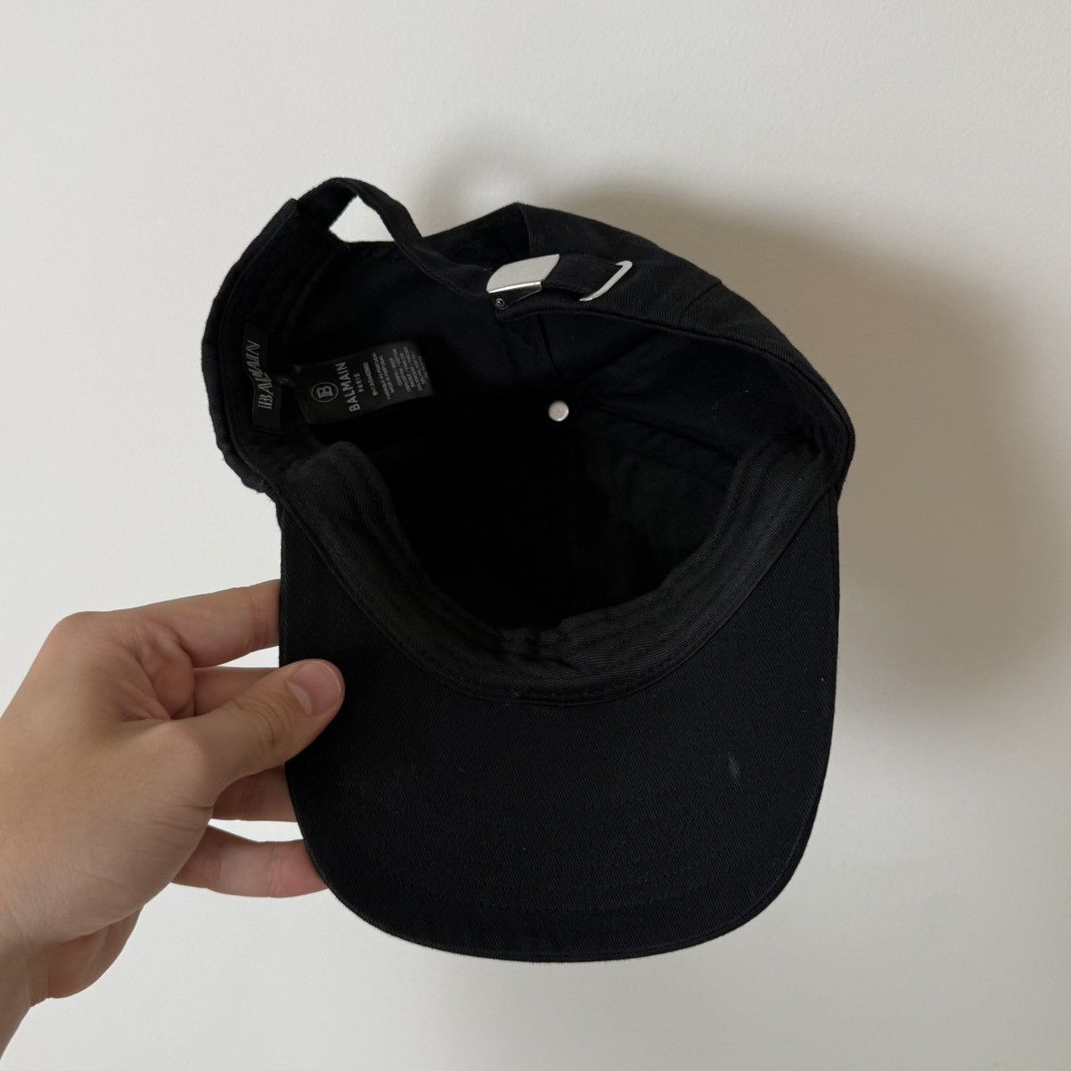 Balmain Balmain Embroidered Futuristic Logo Baseball Cap Hat Rare Size ONE SIZE - 7 Thumbnail