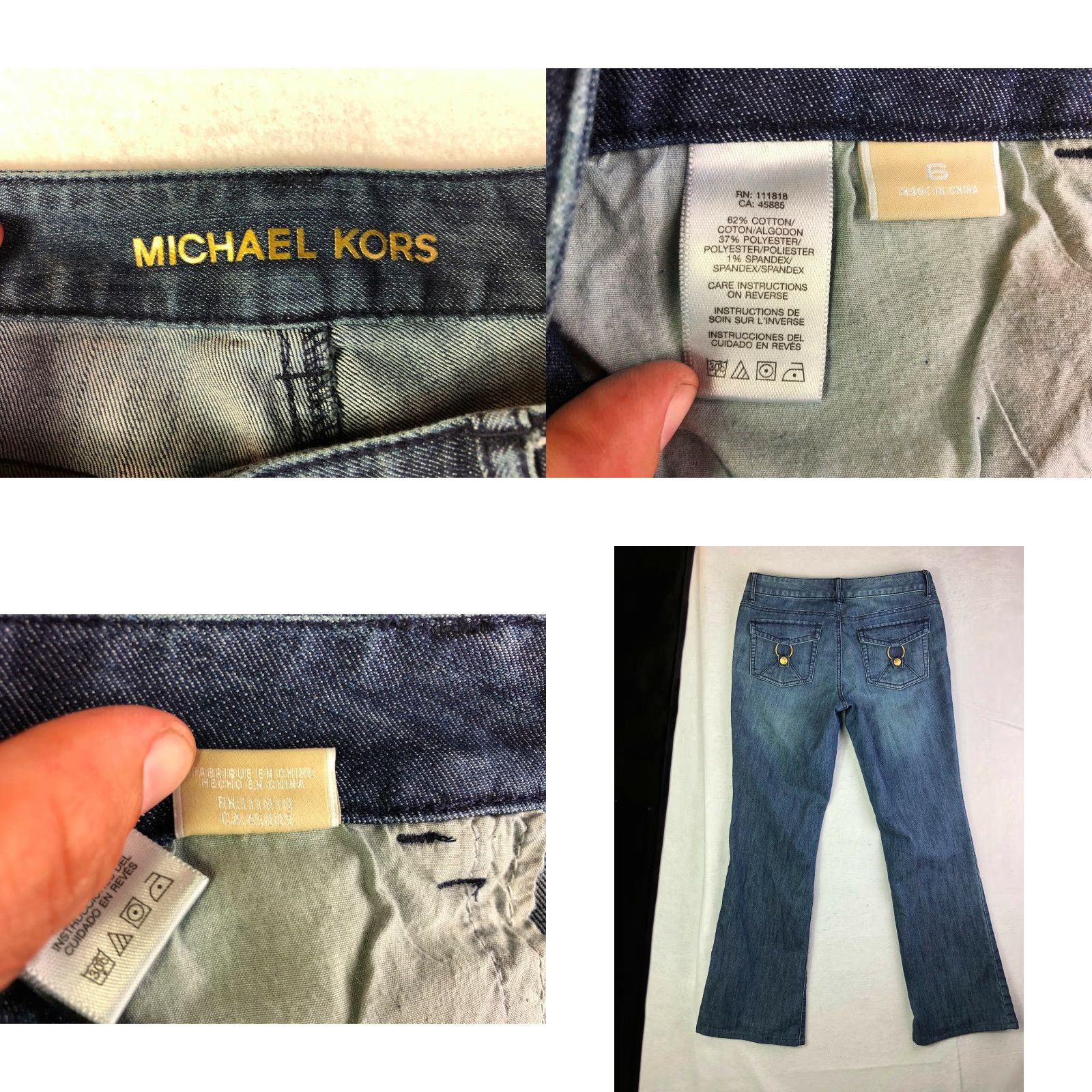 Michael Kors Michael Kors Bootcut Jeans Womens Size 6 30x29 Measured Blue Size 28" / US 6 / IT 42 - 8 Thumbnail