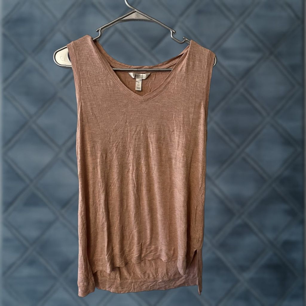 Banana Republic Banana Republic Soft Stretch Modal Knit Pink Sleeveless Tank Top Women S Size S / US 4 / IT 40 - 1 Thumbnail