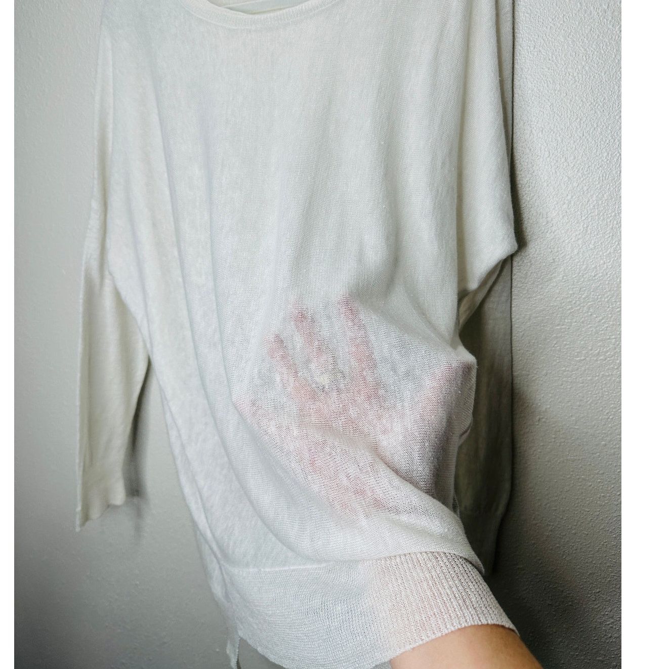 Other Pure Amici Ivory Round Neck Long Sleeve High Low Sweater L Size L / US 10 / IT 46 - 5 Thumbnail