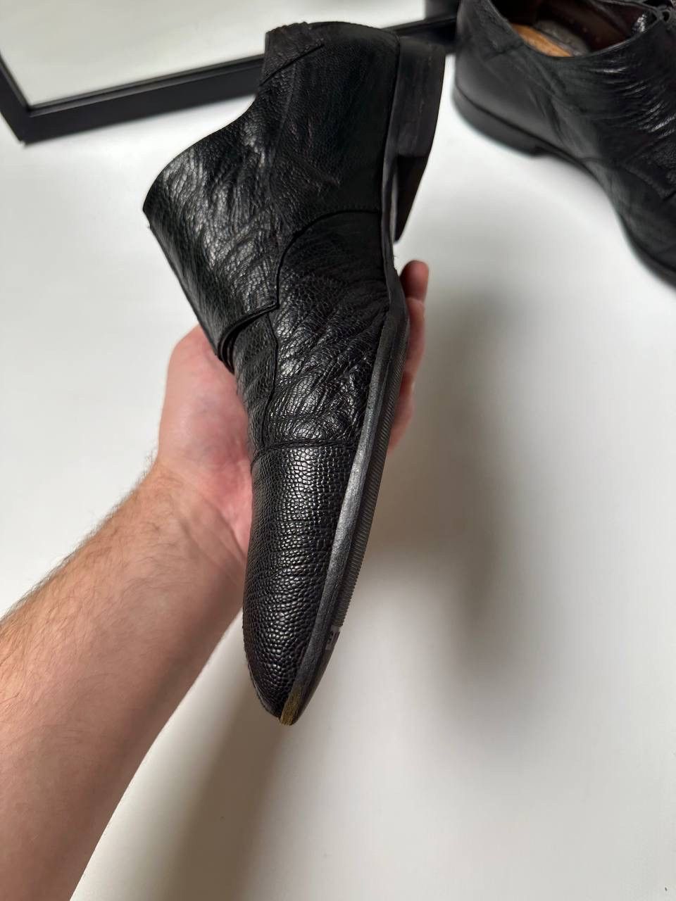 Paciotti Cesare Paciotti Black Embossed Reptile Texture Vintage Shoes Size US 9 / EU 42 - 5 Thumbnail