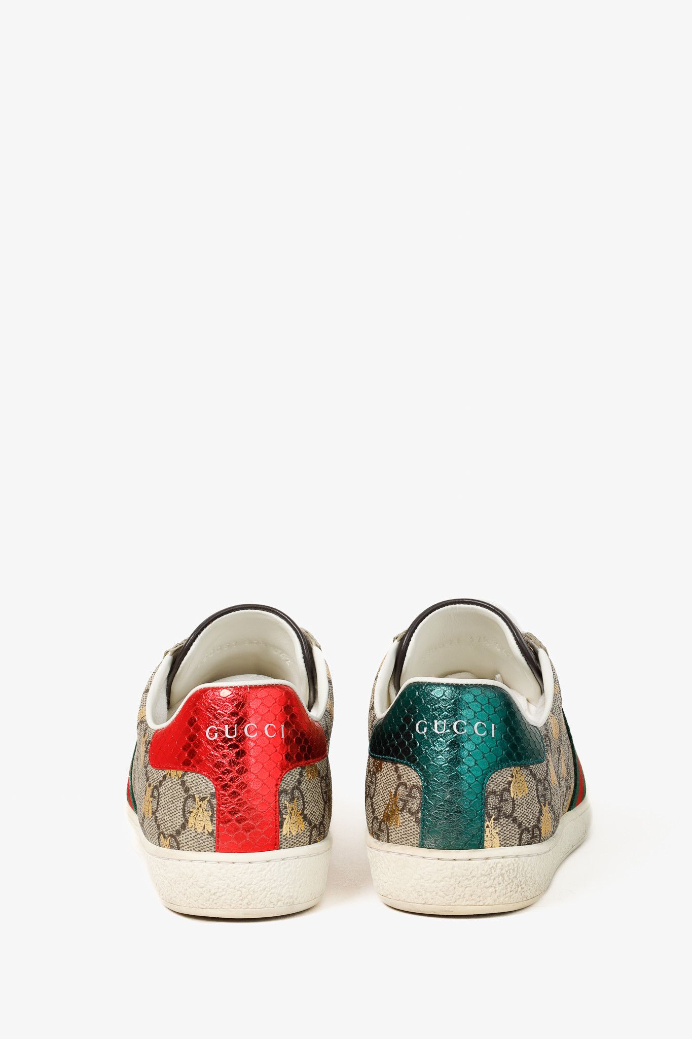 Gucci Gucci Womens Ace GG Logo Supreme Golden 'Bees' Trainers Size US 7 / IT 37 - 3 Thumbnail