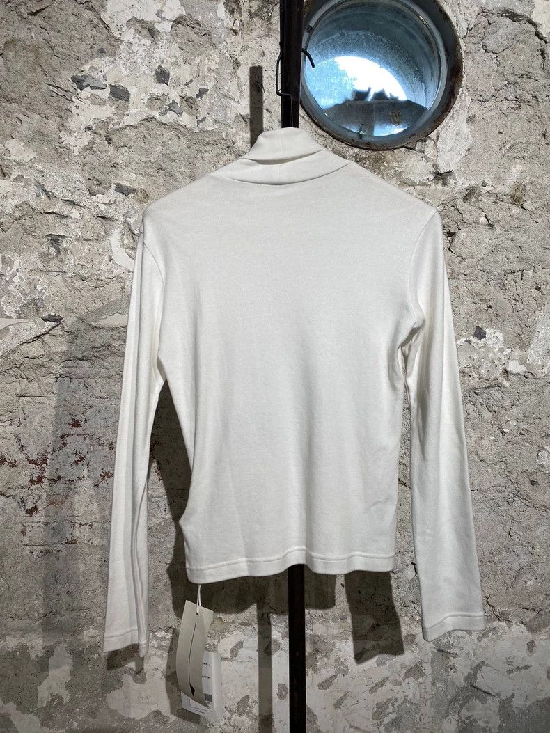 Y's Y's White Long Sleeve T-Shirt with High Neck Bottom long s Size US M / EU 48-50 / 2 - 2 Thumbnail