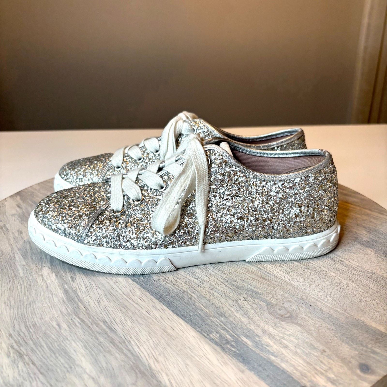 Kate Spade Kate Spade Glitter Sneakers Silver Sparkle Women’s Size 6.5 Size US 6.5 / IT 36.5 - 2 Thumbnail
