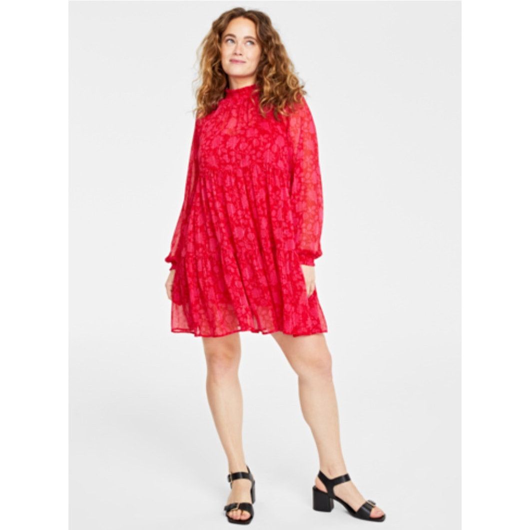 Macys On 34th Macys Plus Dress sz 1X Floral Tiered NEW # G578 Size XL / US 12-14 / IT 48-50 - 1 Thumbnail