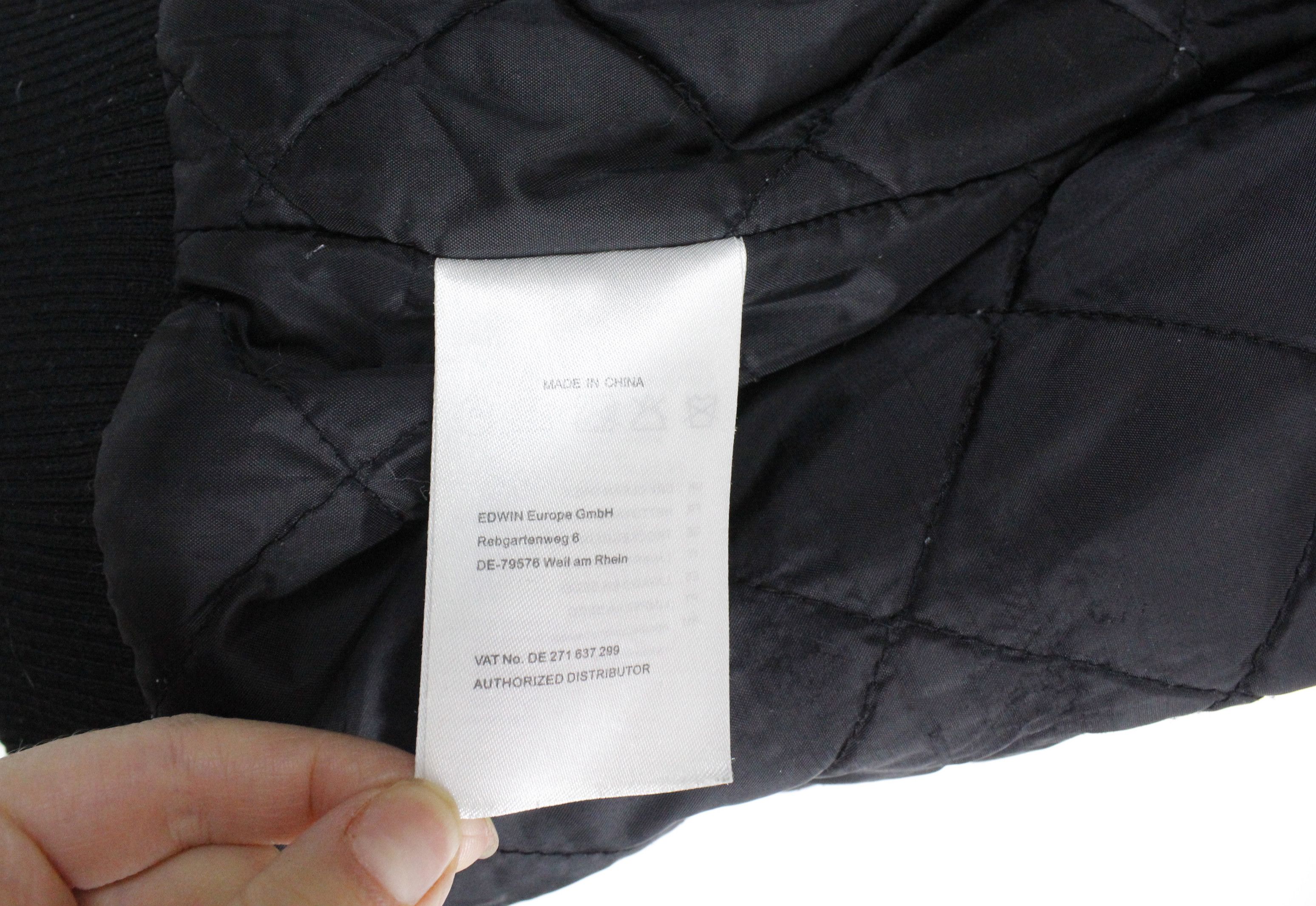 Edwin Edwin Baller Navy Black Wool Bomber Jacket Size US L / EU 52-54 / 3 - 9 Thumbnail