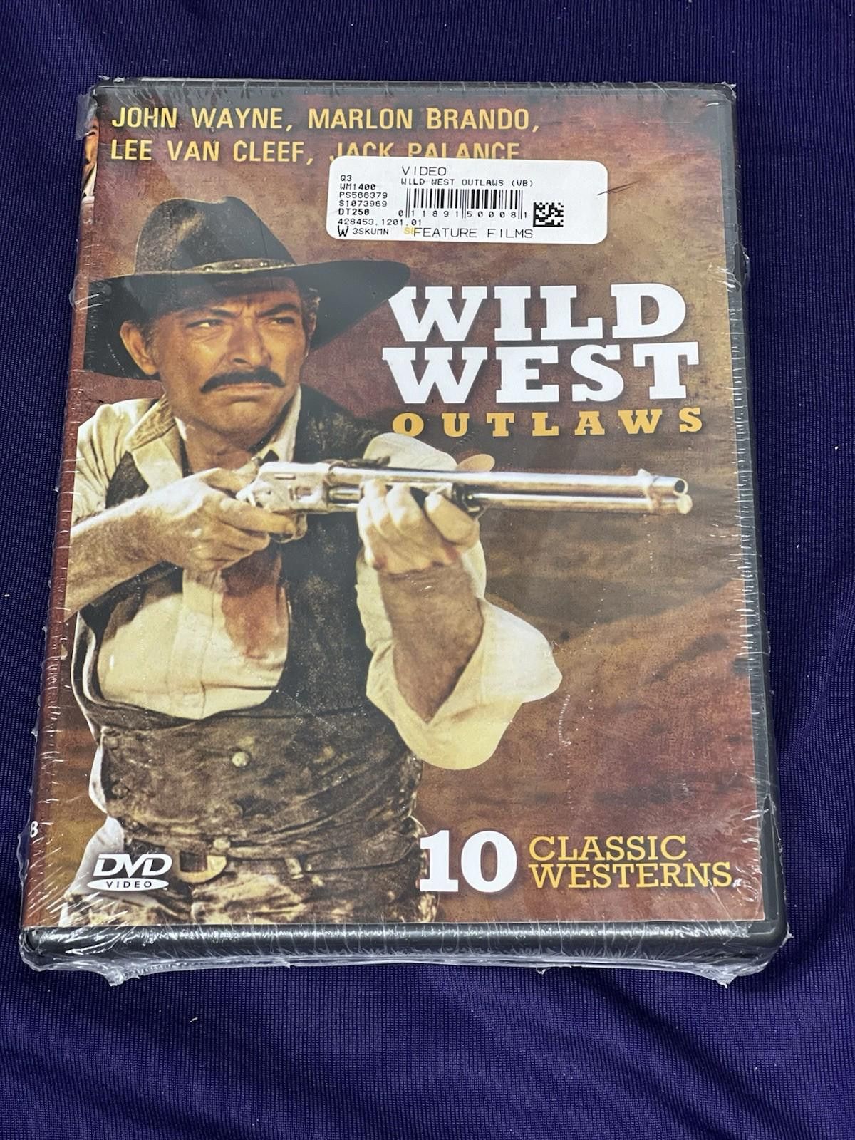 Other Wild West Outlaws DVD 10 Movie Set John Wayne Marlon Brando Size ONE SIZE - 2 Thumbnail