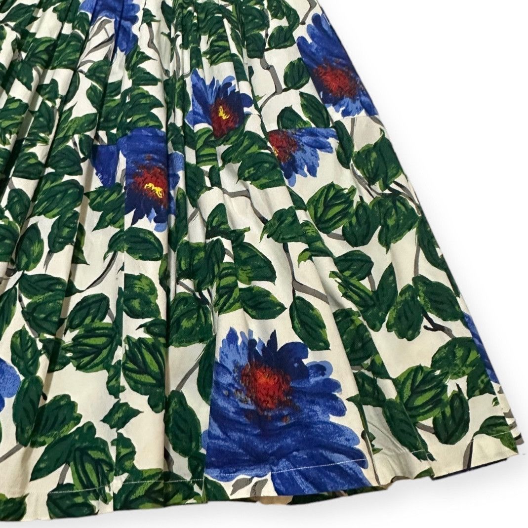Samantha Sung Samantha Sung Rachel A-Line Dress, Blue, Green floral print, Size S / US 4 / IT 40 - 10 Thumbnail