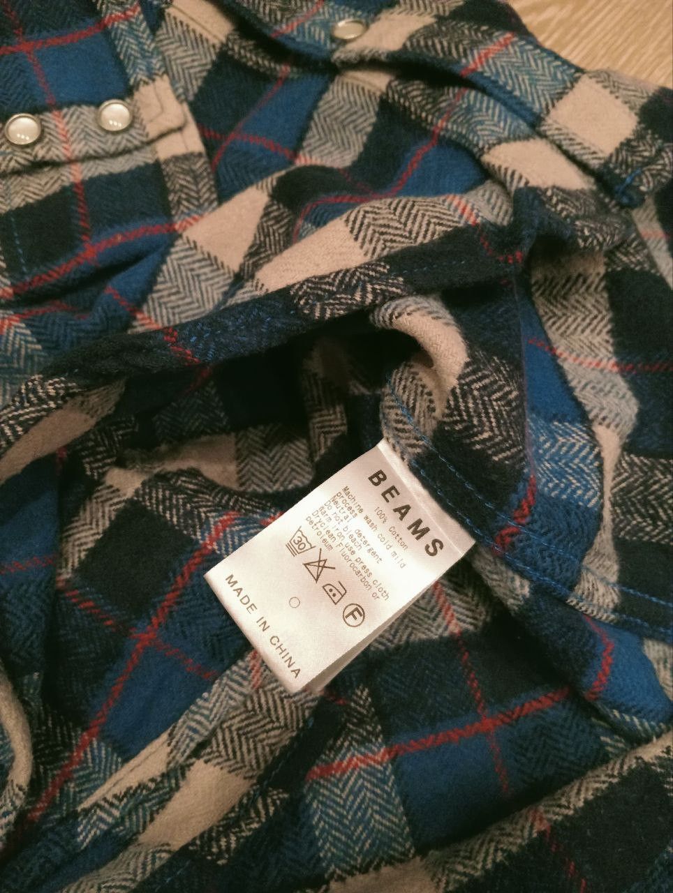 Beams Japan BEAMS JAPAN FLANNEL SHIRT - SIZE L Size US L / EU 52-54 / 3 - 8 Thumbnail