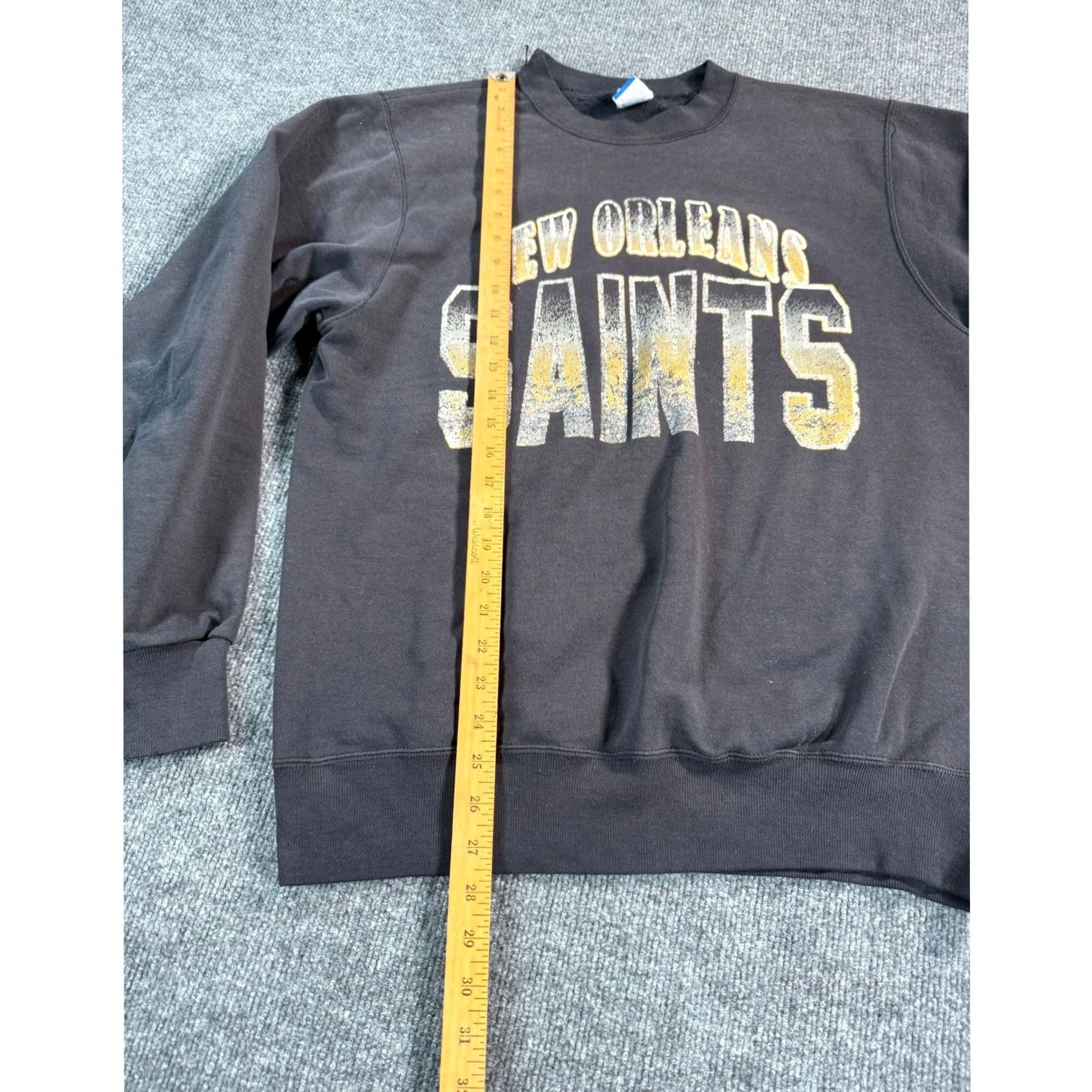 Champion VINTAGE Champion New Orleans Saints Sweatshirt Men's Large Black NFL Football Size US L / EU 52-54 / 3 - 6 Thumbnail