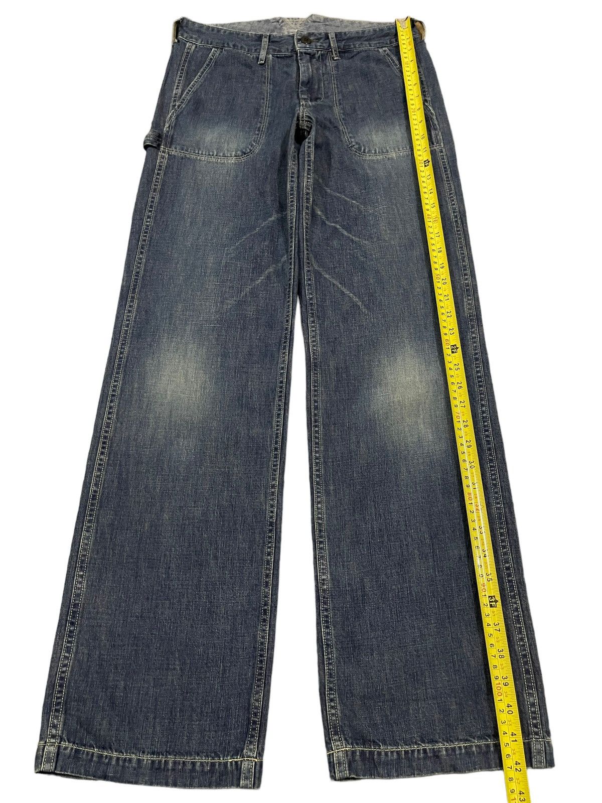 14th Addiction Vintage Japanese Brand Blue Wash Style Baggy Jeans Size US 30 / EU 46 - 11 Thumbnail