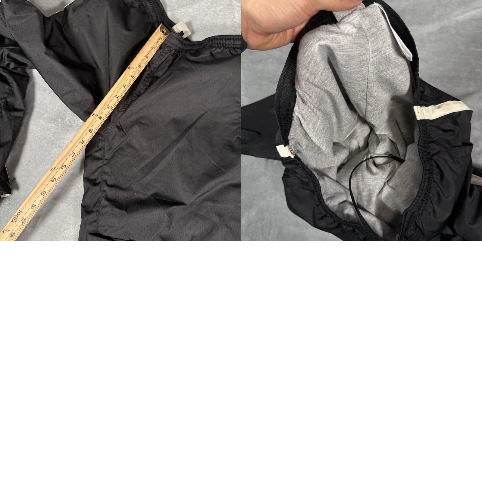 Nike VINTAGE Nike Track Pants Womens L Wide-Leg Baggy Oversized Fit Lined Black Polyester Softshell 33x29 Athleisure Gym & Training Womens Size 36" / US 14 / IT 50 - 9 Thumbnail