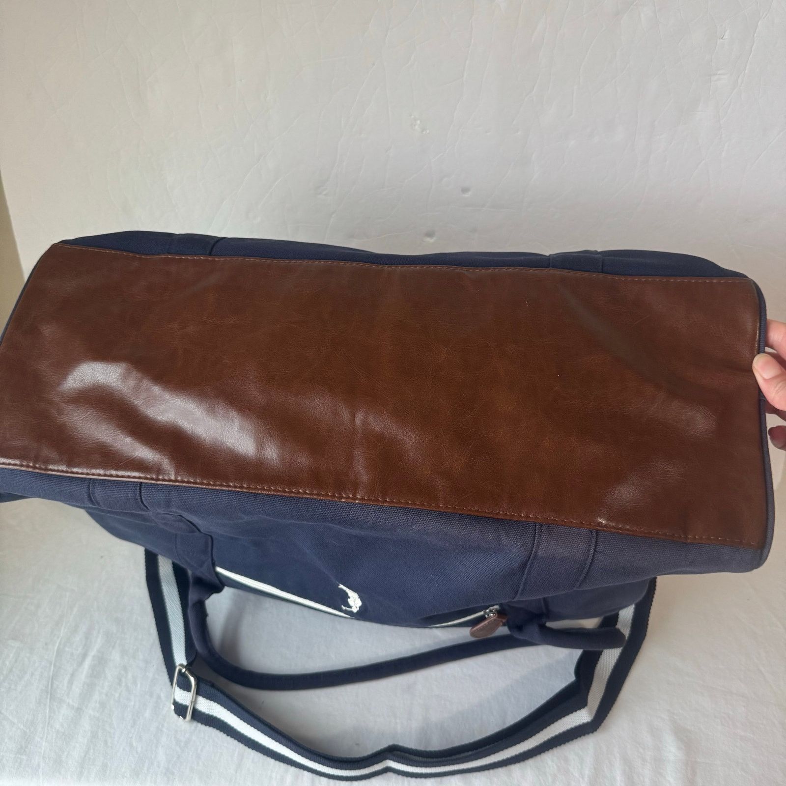 Polo Ralph Lauren Polo Ralph Lauren Duffle Bag Embroidered Navy Blue Travel Size ONE SIZE - 9 Thumbnail