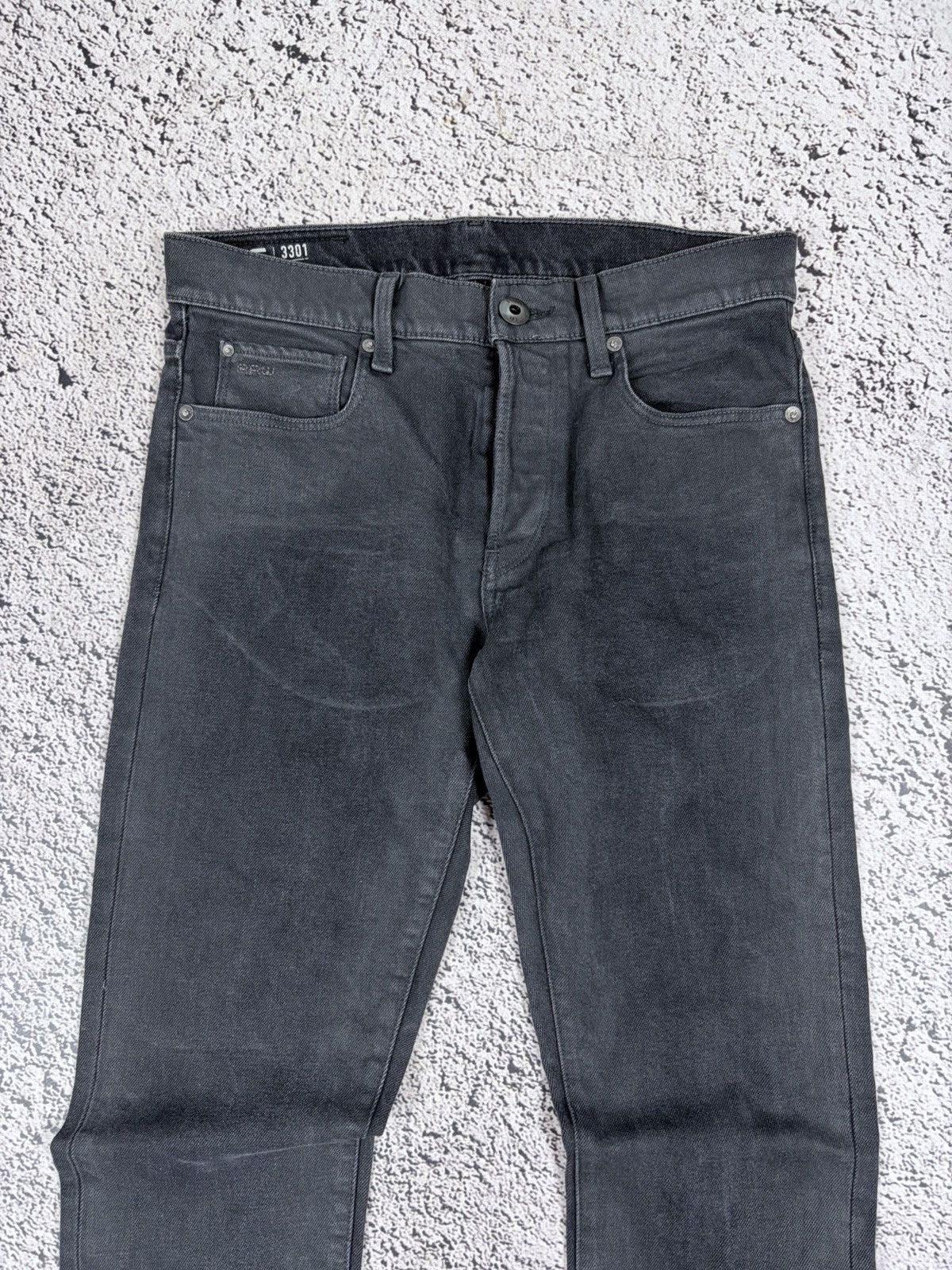 G-Star G-Star Raw 3301 Slim Fit Jeans Washed Black W30 L32 Size US 30 / EU 46 - 5 Thumbnail