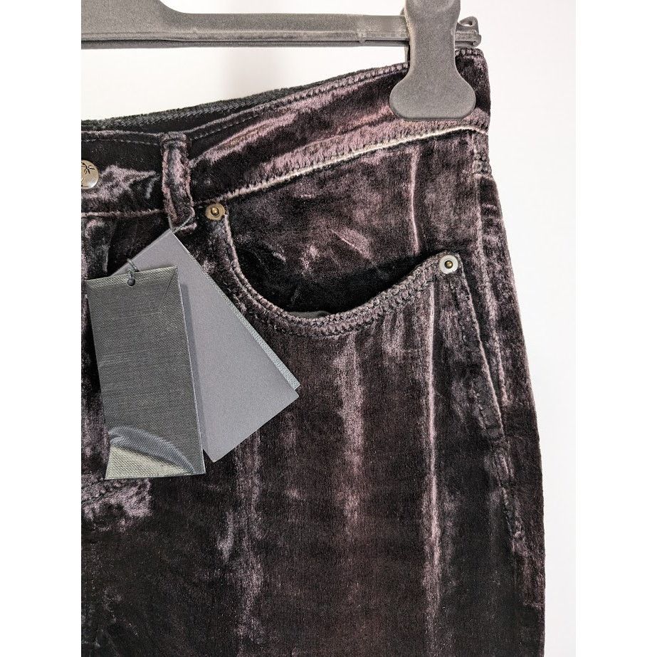 Saint Laurent Paris o1rshd1 Skinny 5 Pockets Pants Devore Pelo Black Light Beach Size US 30 / EU 46 - 8 Thumbnail