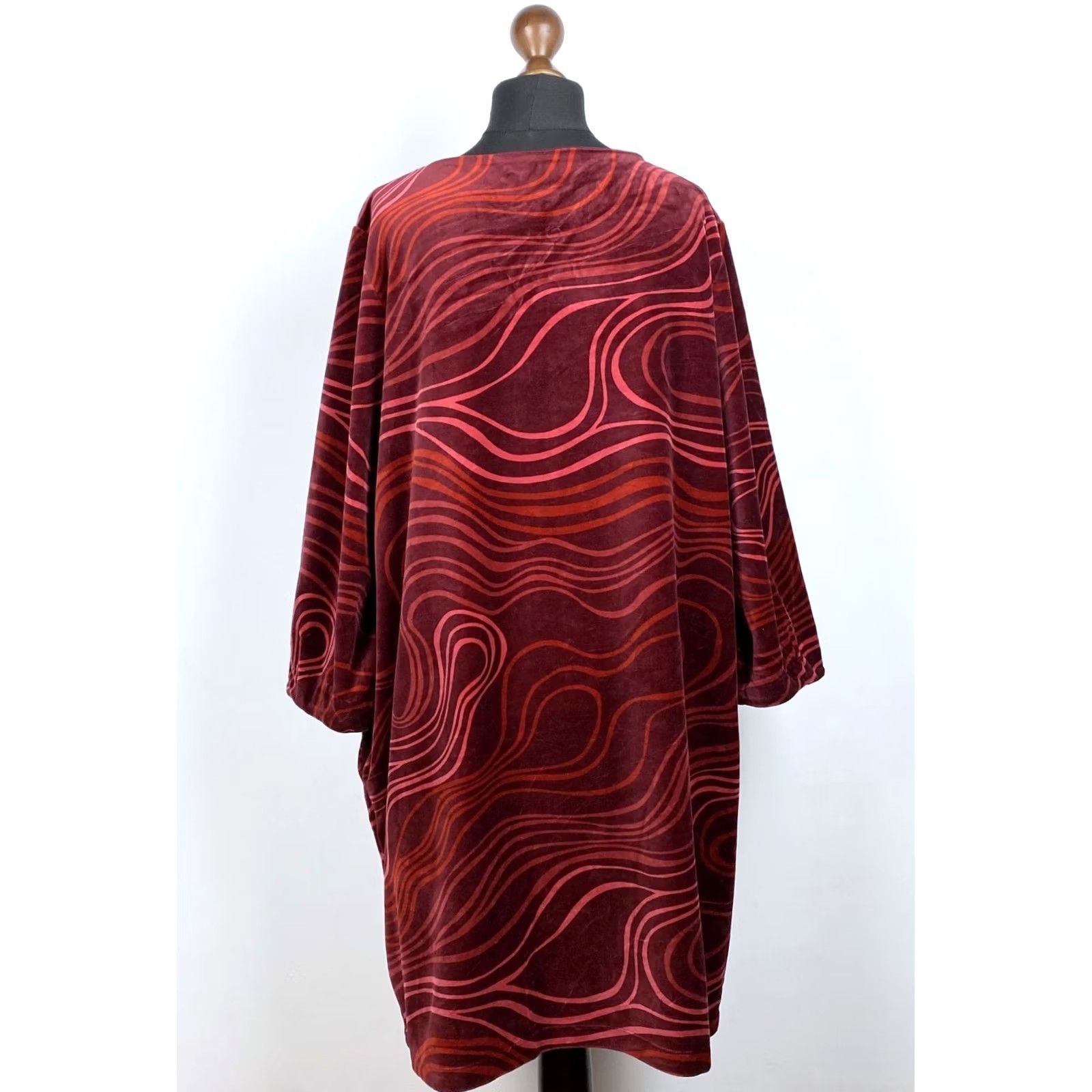Vintage Gudrun Sjoden Womens Dress XL A-Line Dress Red Knee Length GBP Product Now Official 100% Genuine Size XL / US 12-14 / IT 48-50 - 4 Thumbnail