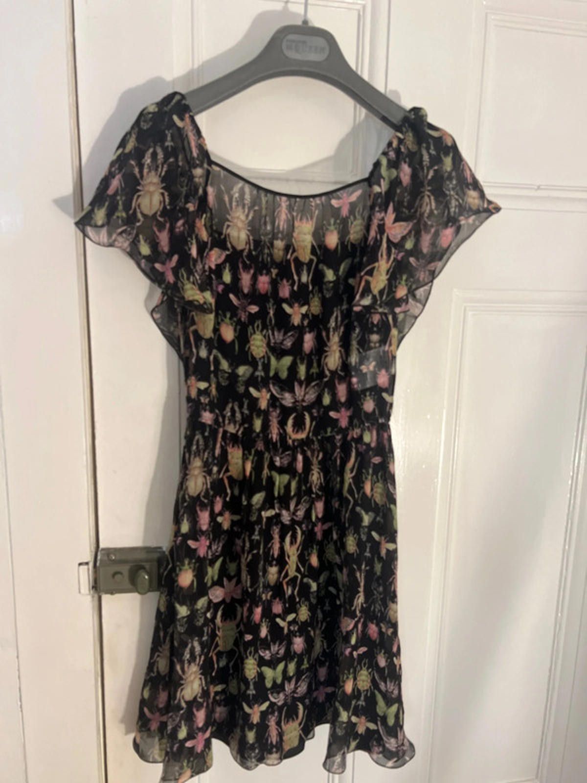 Valentino Valentino black bug butterfly print dress uk 6, US 4 Size XS / US 0-2 / IT 36-38 - 2 Thumbnail