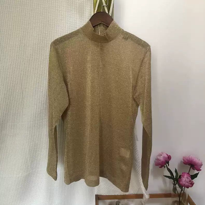comme des garcon gold long sleeves