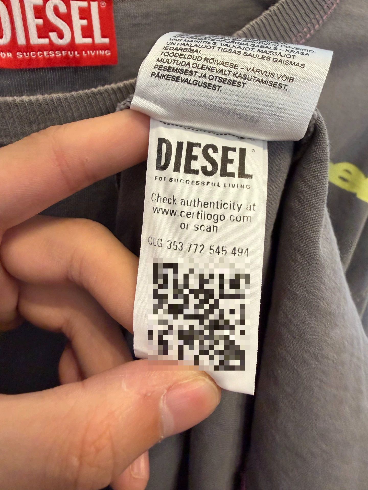 Diesel Diesel gray colorblock longsleeve L NWT Size US L / EU 52-54 / 3 - 5 Thumbnail