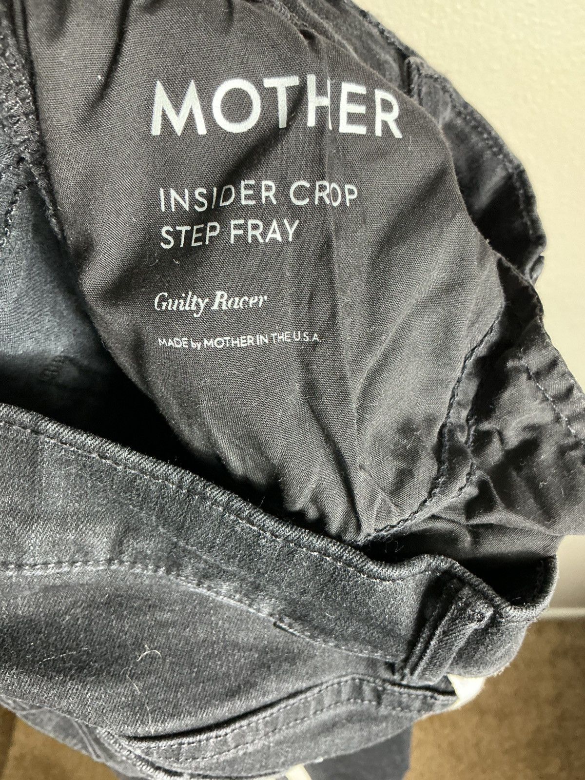 MOTHER Mother The Insider High-Rise Crop Racer Stripe Jean Black 25 Size 25" / US 0 / IT 36 - 5 Thumbnail