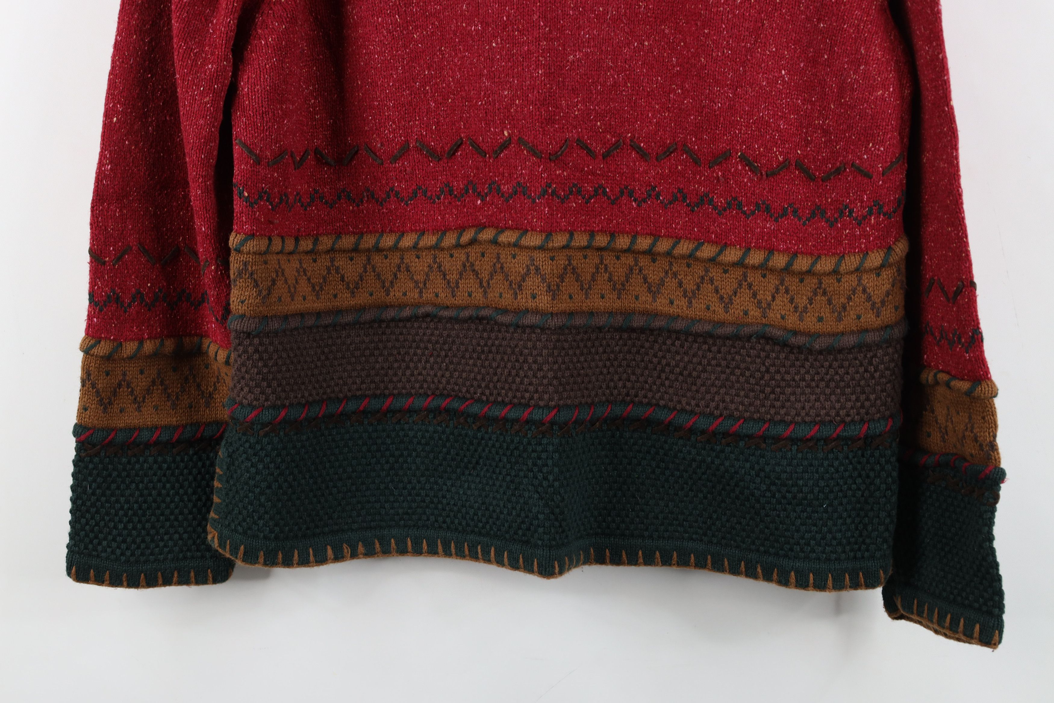 Vintage Vintage 90s Streetwear Silk Wool Blend Knit Sweater Size XL / US 12-14 / IT 48-50 - 3 Thumbnail