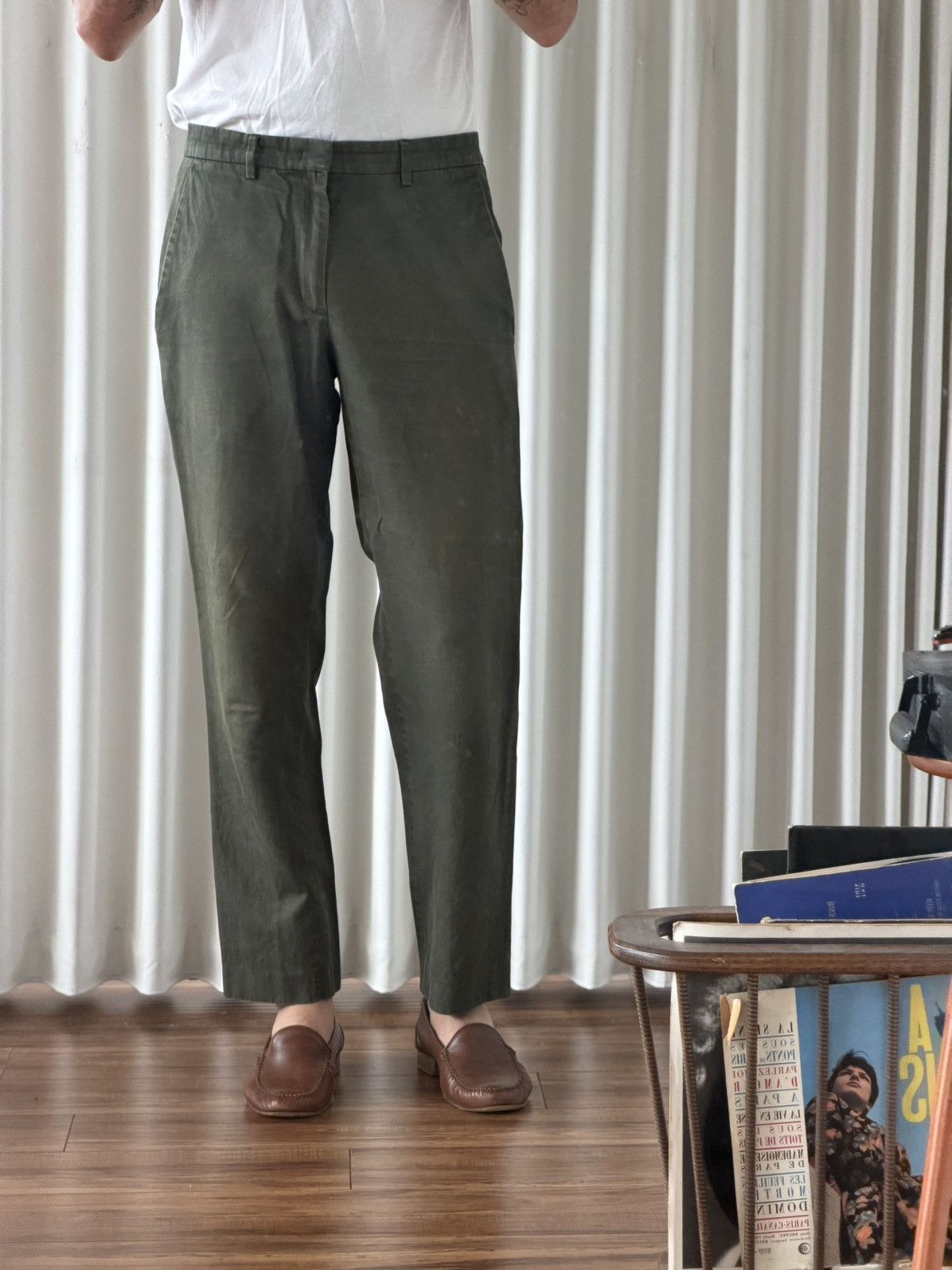 A.P.C. A.P.C. Olive Green Trousers (Size 32) Size US 32 / EU 48 - 1 Thumbnail