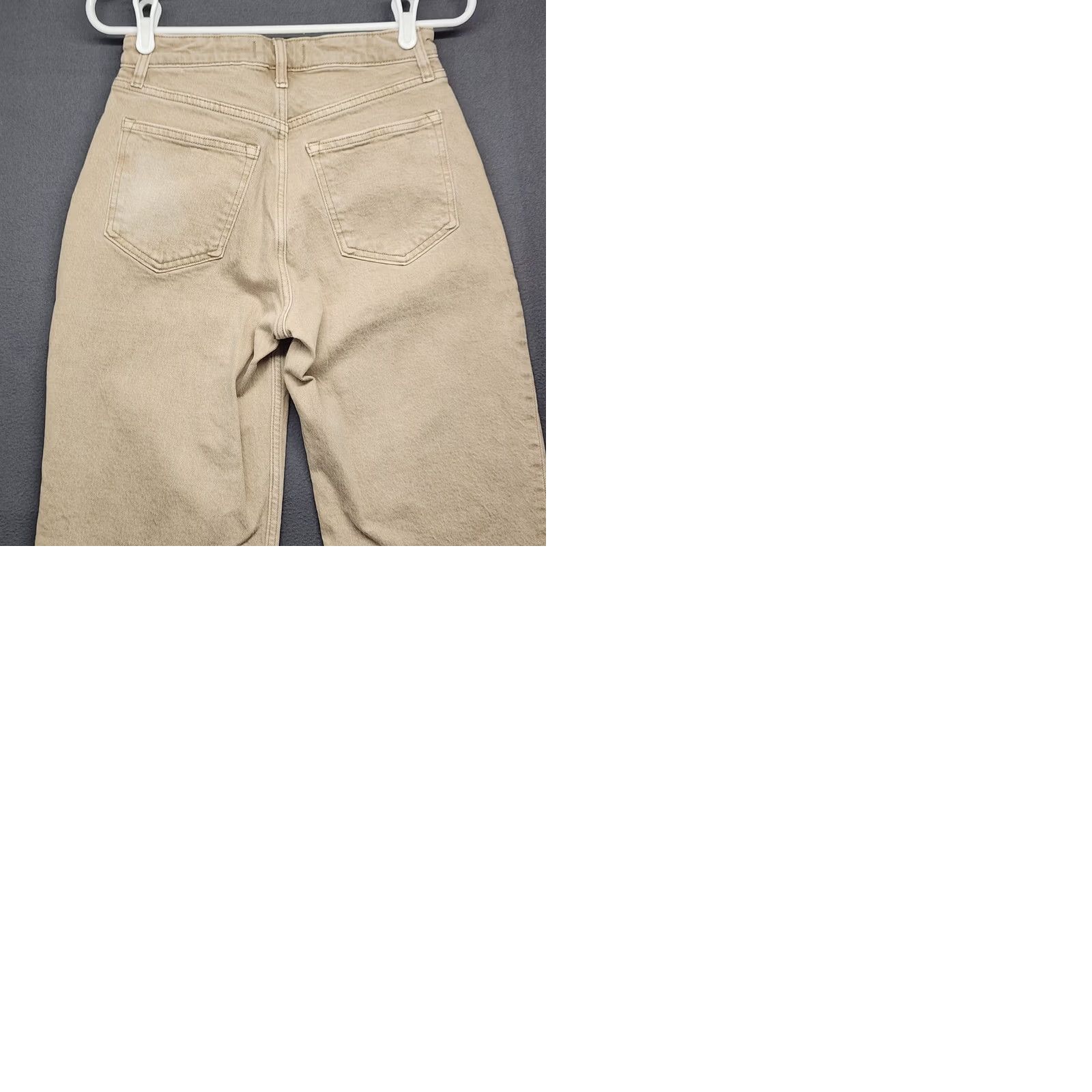 Abercrombie & Fitch Abercrombie 90s Relaxed High Rise Curve Love Jeans 4 Tan Straight Stretch Jeans Women Regular 30in Inseam Cotton Blend 5-Pocket Rise High Size 27" / US 4 / IT 40 - 9 Thumbnail