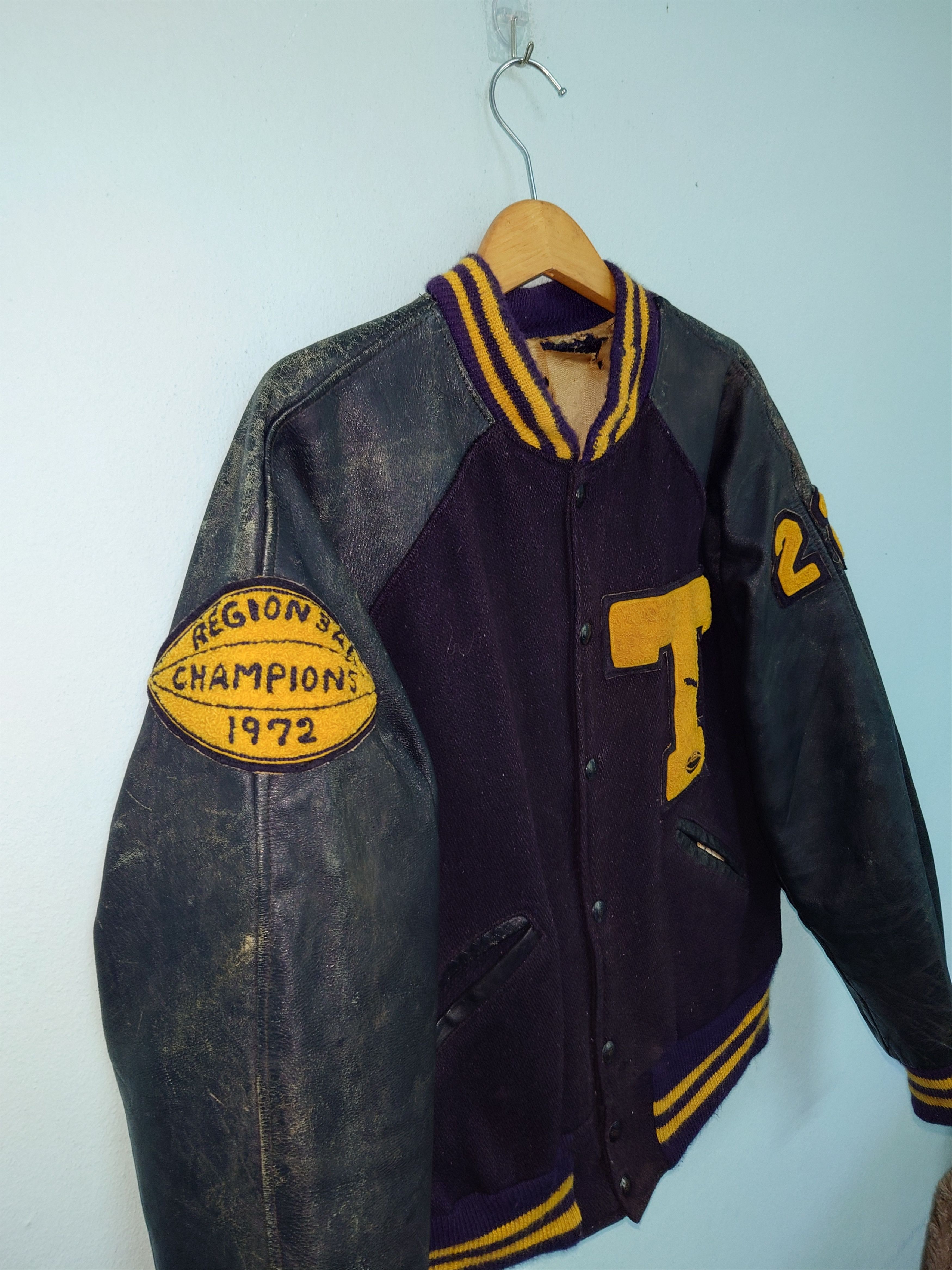 Vintage Vintage 70s Speedline Athletic Wear Letterman Jacket Size US L / EU 52-54 / 3 - 6 Thumbnail