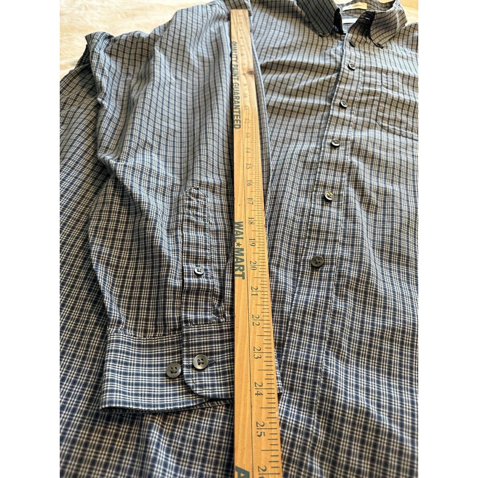 Van Heusen Van Heusen Button Shirt NoWrinkle Blue/Black/White Check XXL Size US XXL / EU 58 / 5 - 9 Thumbnail