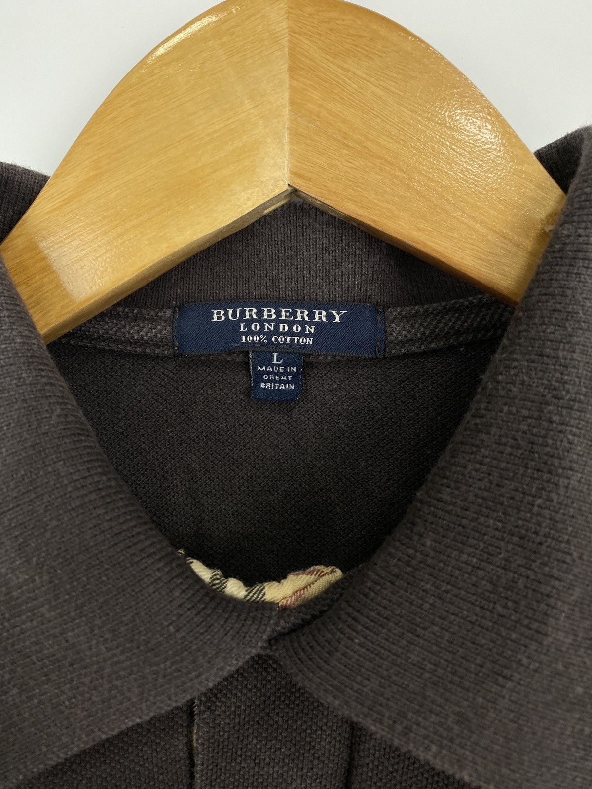 Burberry 🇬🇧 Vintage 90s Burberry London Polo T-Shirt Retro Rare Hype Size US L / EU 52-54 / 3 - 5 Thumbnail
