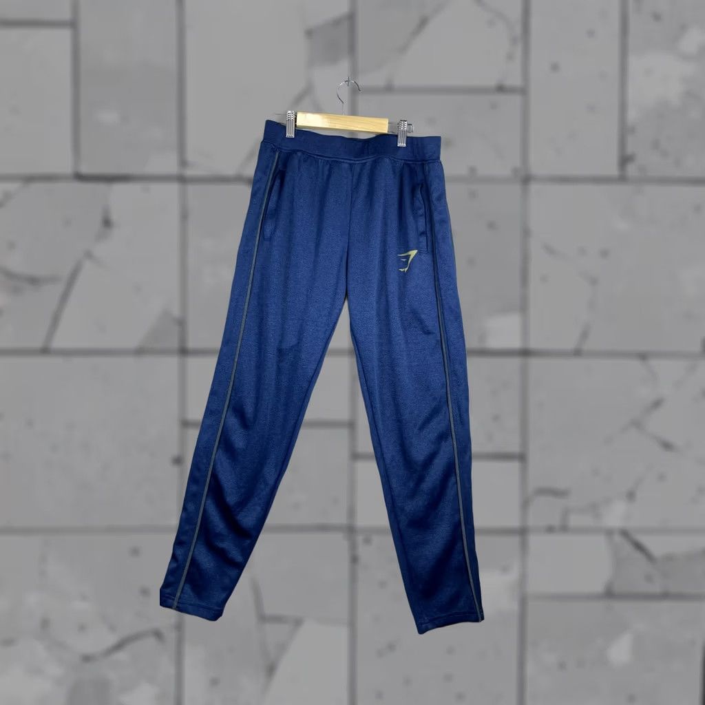 Gymshark Gymshark Pants Mens Large Blue Track Joggers Elastic Waist Pockets Zip Pocket Athletic Size US 33 - 1 Thumbnail