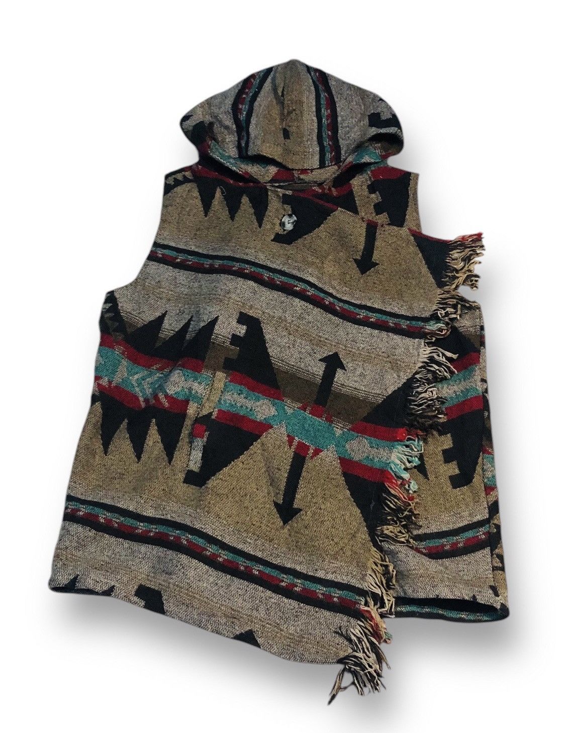 Vintage Navajo Hoodie Sleeveless (1) Size US XL / EU 56 / 4 - 1 Thumbnail