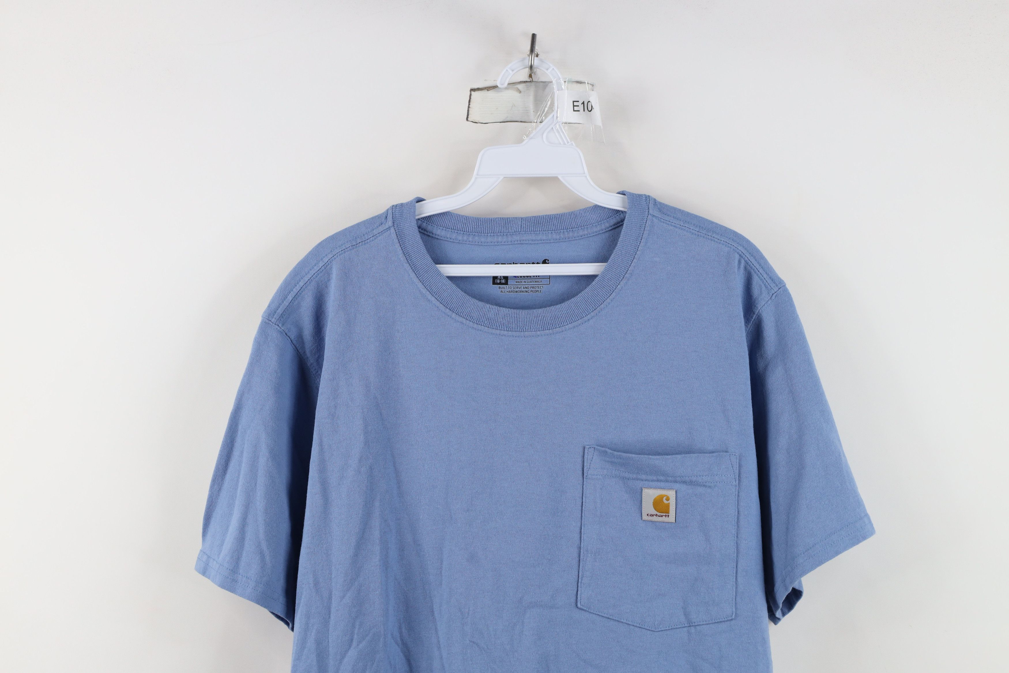 Carhartt Vintage Carhartt Spell Out Short Sleeve Pocket T-Shirt Blue Size XL / US 12-14 / IT 48-50 - 2 Thumbnail