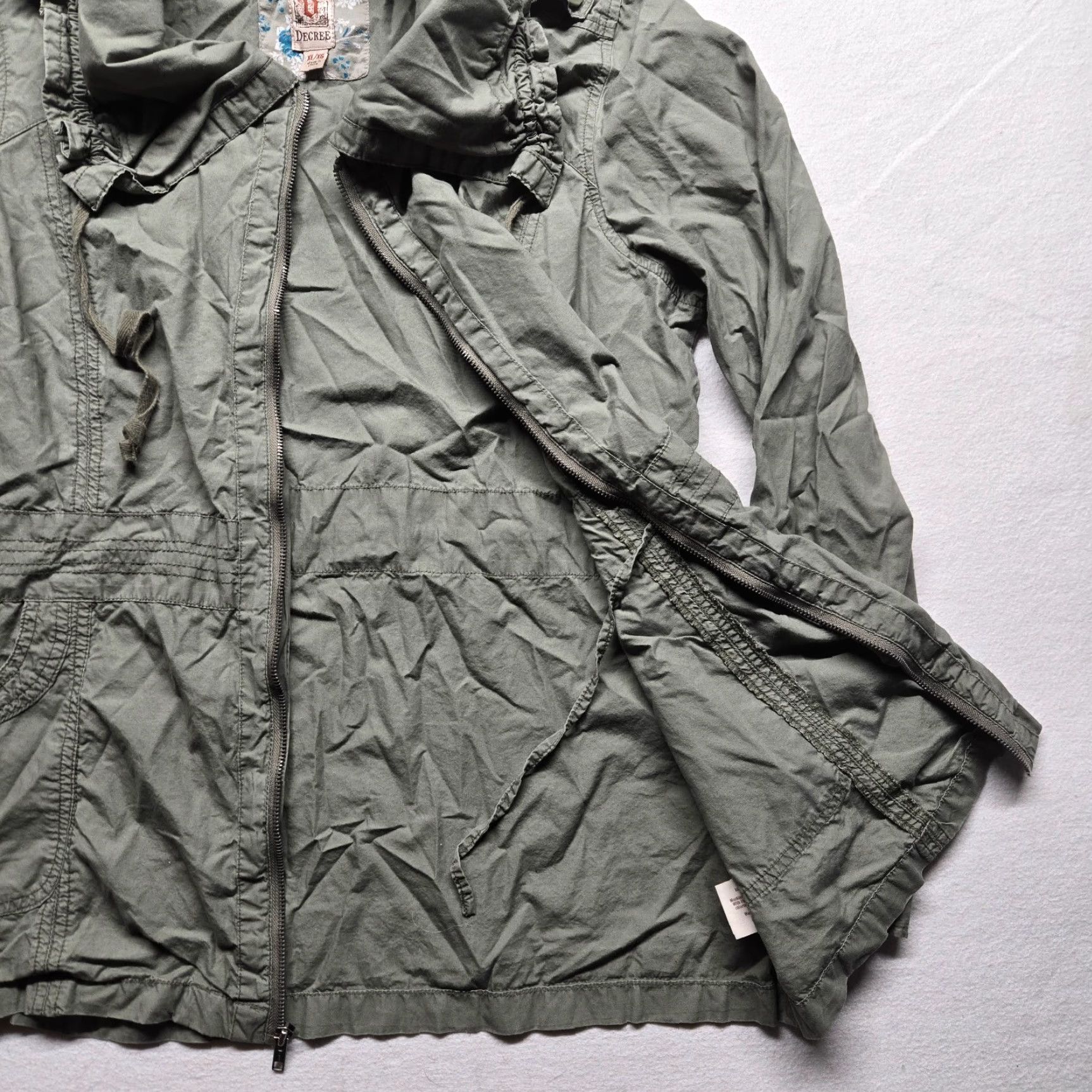 Decree VINTAGE Decree Jacket Shirt Women XL Gray Long Sleeve Zip Up Utility Coat Size XL / US 12-14 / IT 48-50 - 4 Thumbnail