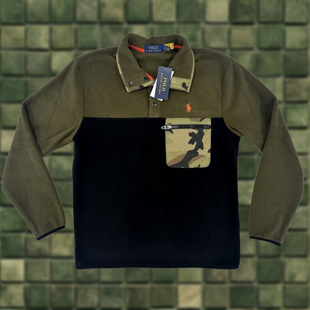 Polo Ralph Lauren Polo Ralph Lauren Fleece Pullover Mock 1/4 Zip Camouflage Color Block Men’s Medium Multicolor Sweatshirt Size US S / EU 44-46 / 1 - 1 Thumbnail
