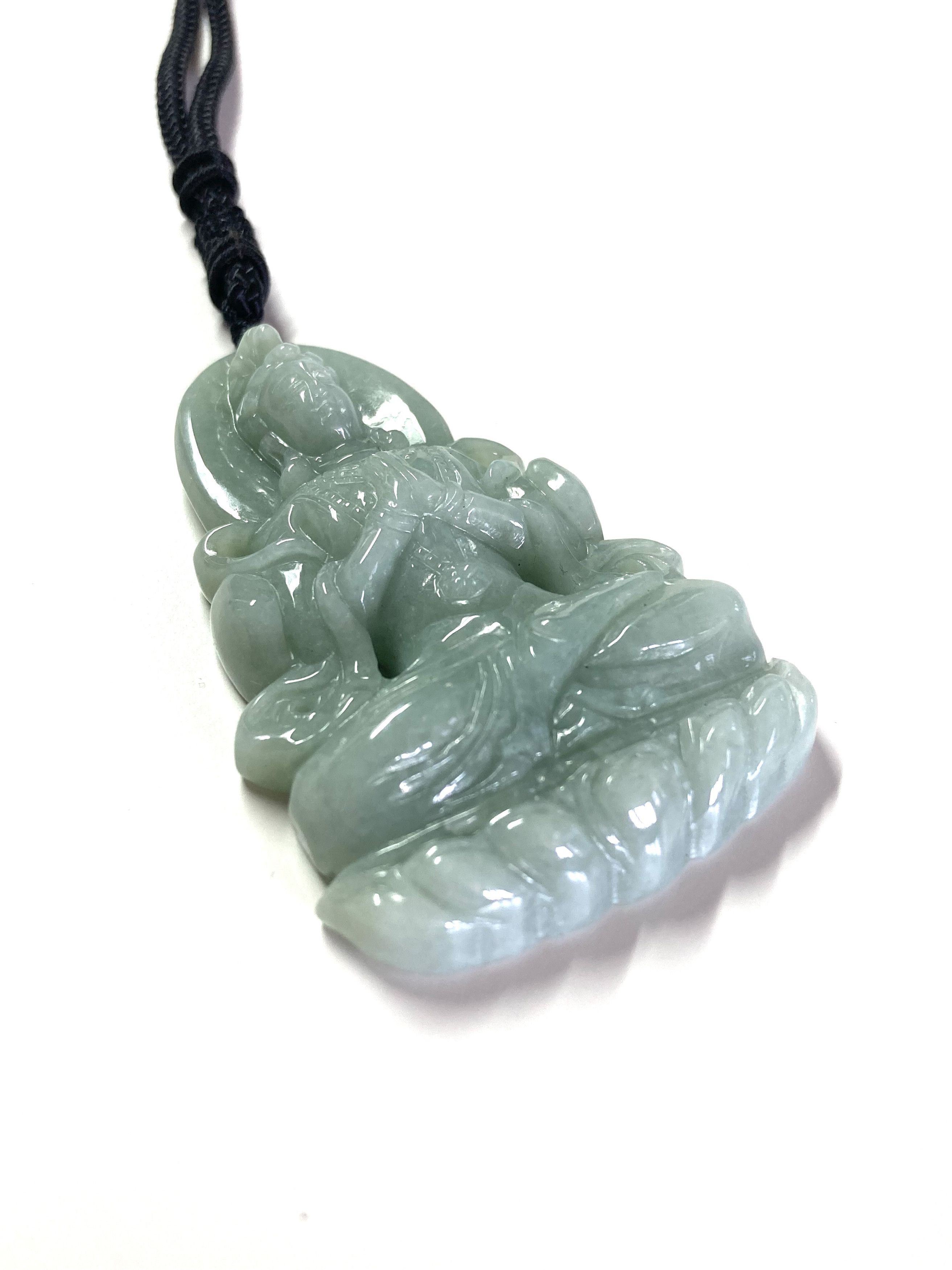 Other 60015 Certified Jadeite jade Green Kwan Yin Pendant Size ONE SIZE - 5 Thumbnail