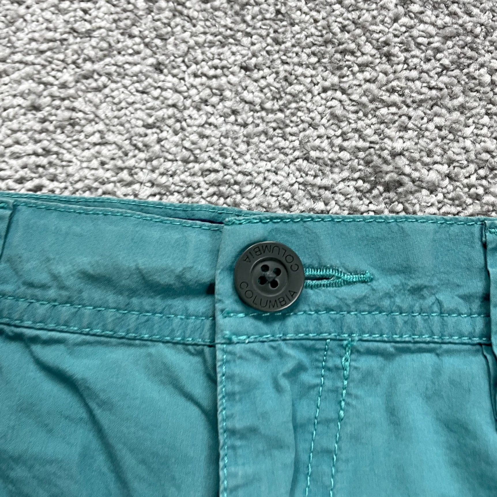 Vintage Columbia Chino Shorts Mens 34x9 Green 100% Cotton Casual Outdoor Fishing Camping Vintage No — Regular Fit, Inseam 9" Size US 34 / EU 50 - 3 Thumbnail