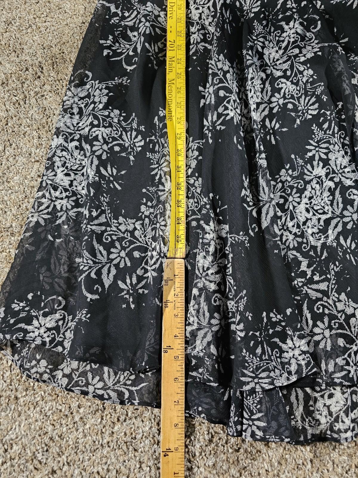 Evan Picone Evan Picone Black Floral Dress Sz 6 Size M / US 6-8 / IT 42-44 - 4 Thumbnail
