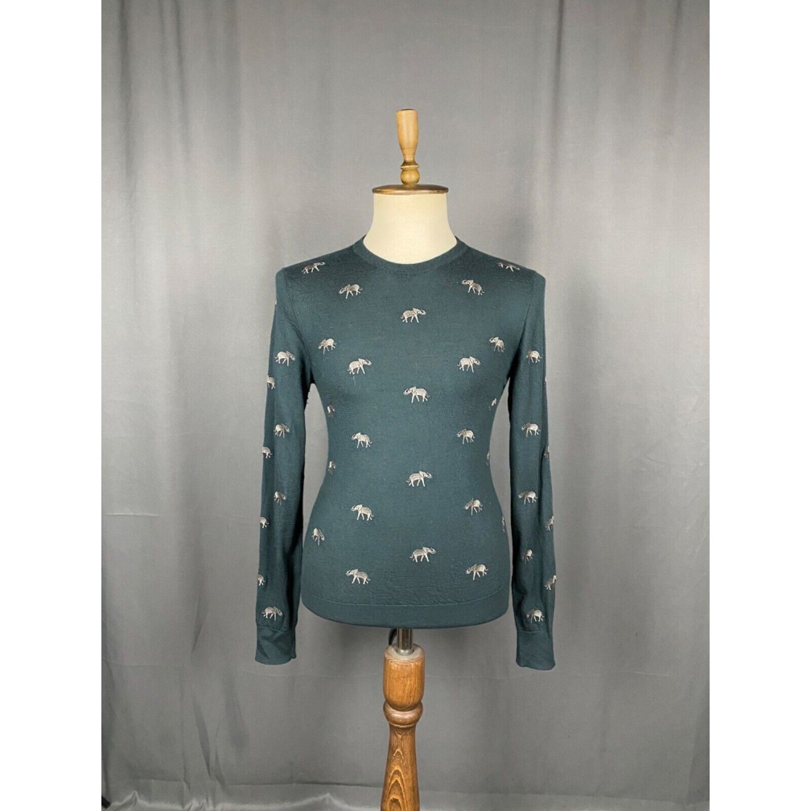 Dolce & Gabbana MINT! Dolce&Gabbana Men's Green Wool Crewneck Sweater Size 4 Size US M / EU 48-50 / 2 - 3 Thumbnail