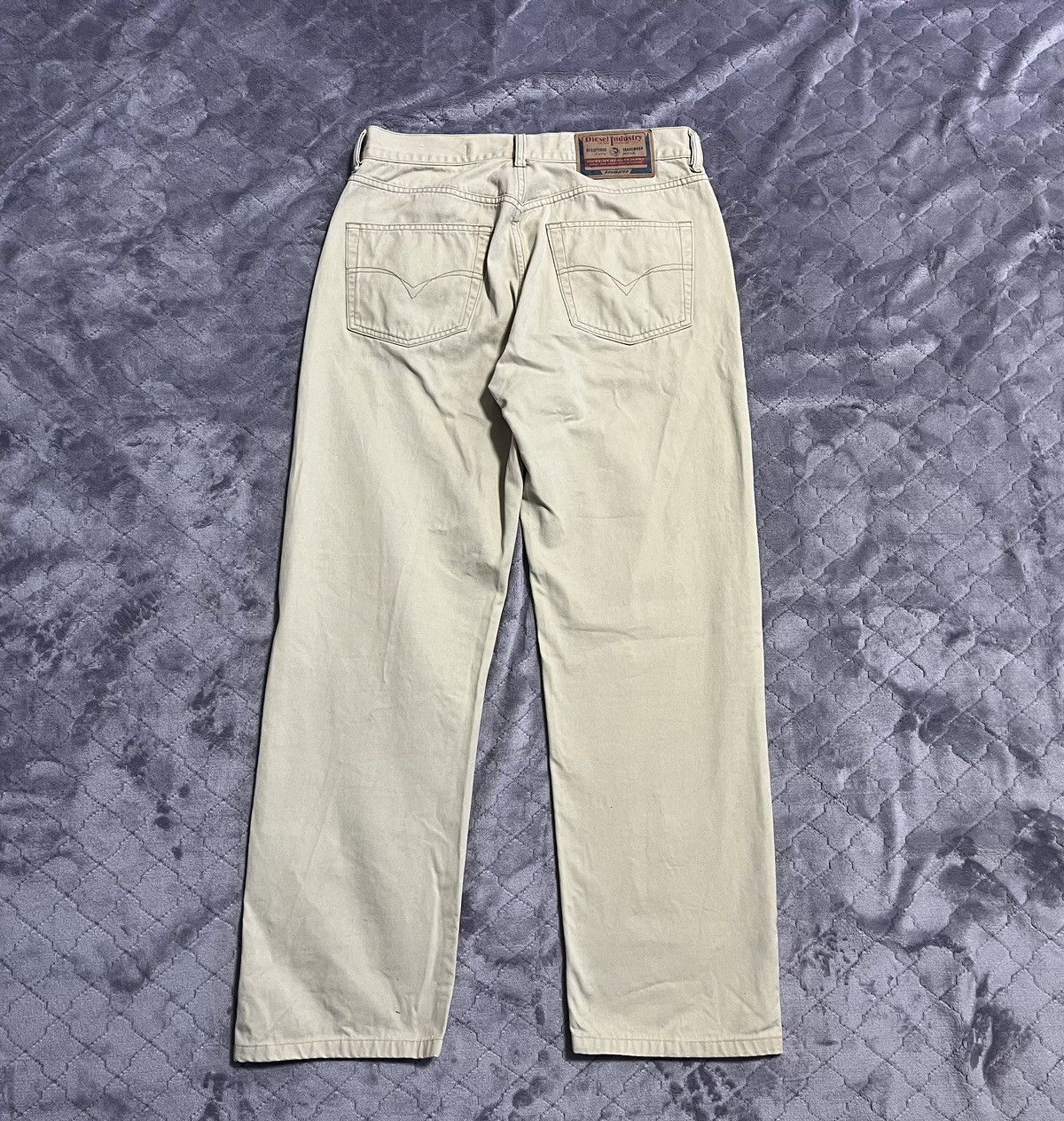 Diesel × Vintage 💥Vintage y2k Diesel Beige Pants Size US 33 - 2 Thumbnail