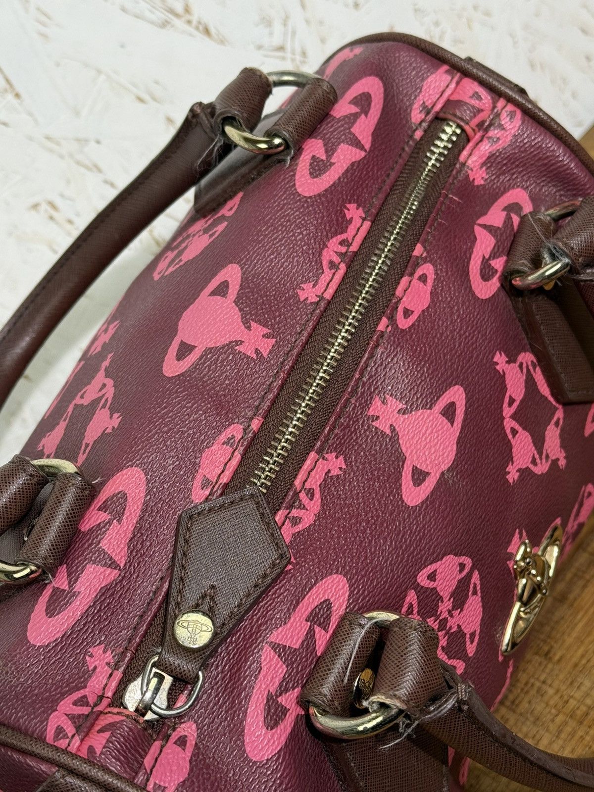 Vivienne Westwood Vivienne Westwood Orb Logo Allover Mini Handle Bag Size ONE SIZE - 5 Thumbnail