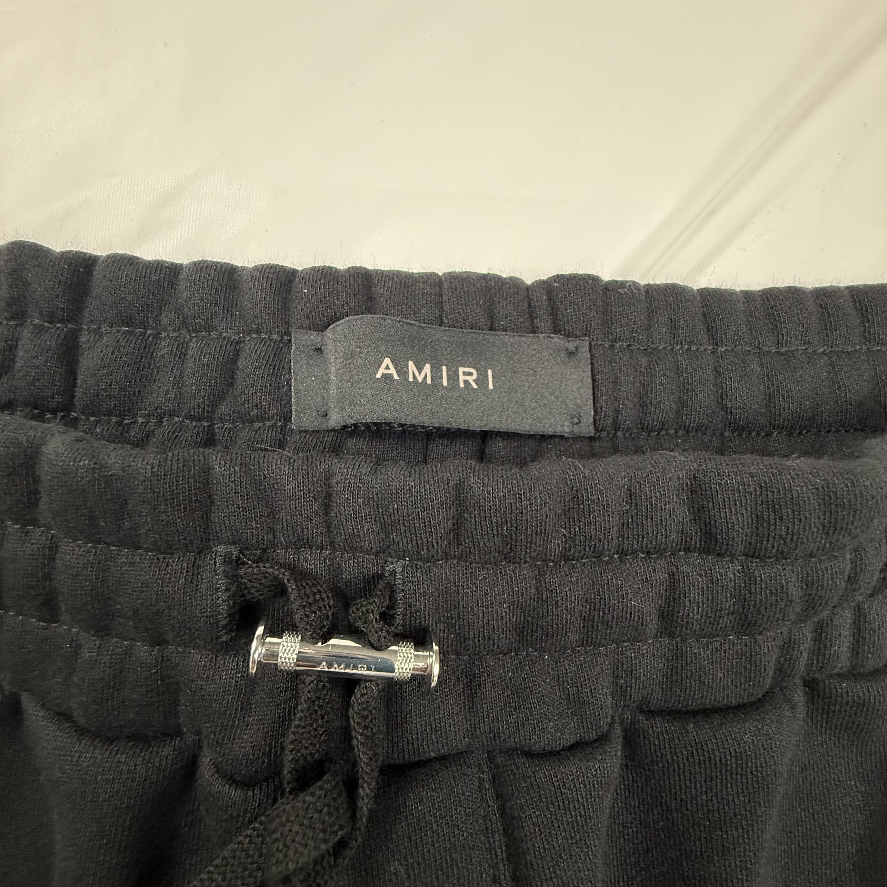 Amiri AMIRI Mens Black Chenille Logo Applique Sweatpants Size XL Size US 38 / EU 54 - 8 Thumbnail