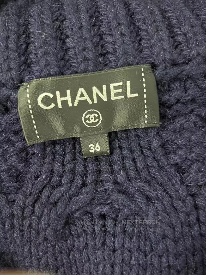 Chanel Chanel German Hamburg series navy collar hemp sweater Size XS / US 0-2 / IT 36-38 - 3 Thumbnail